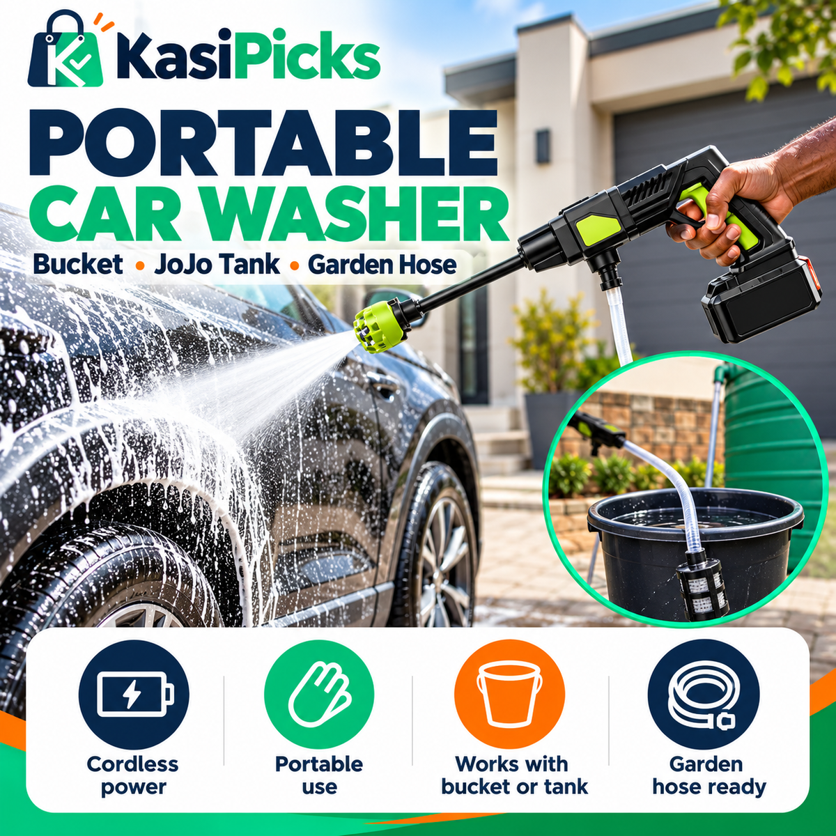 🛻 Portable Electric Car Washer!