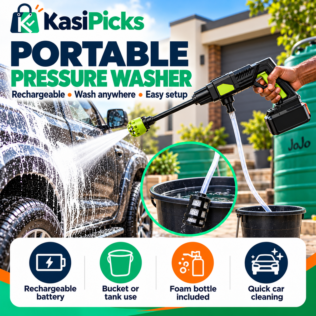 🖤🔥Portable Electric car Washer + Super Turbine Blower