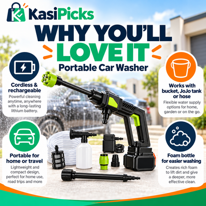 🛻 Portable Electric Car Washer!