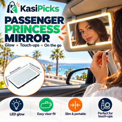 ✨ Passenger Princess LED Car Visor Mirror