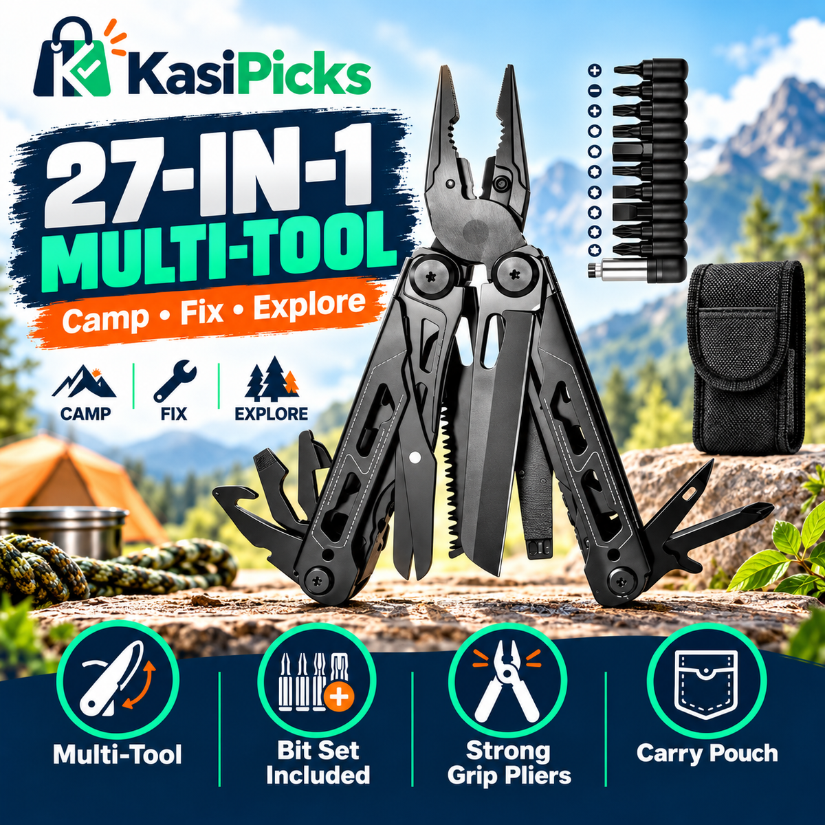 🛠️ 27-in-1 Multi-Tool Set 💪