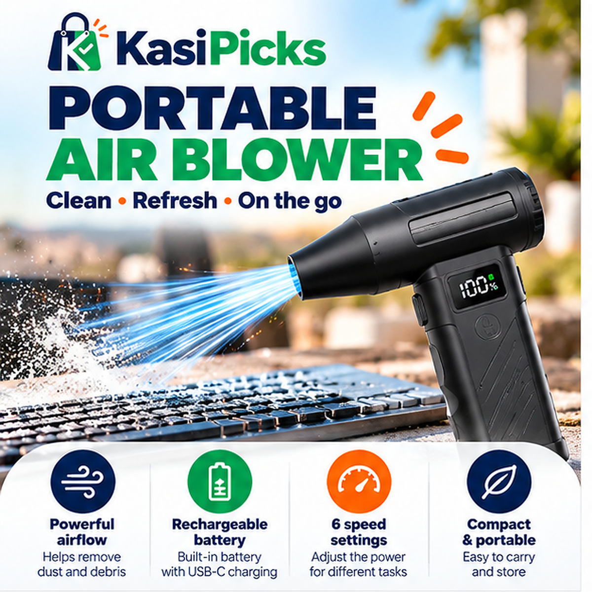 💨 GET 1 FREE! PORTABLE AIR BLOWER!
